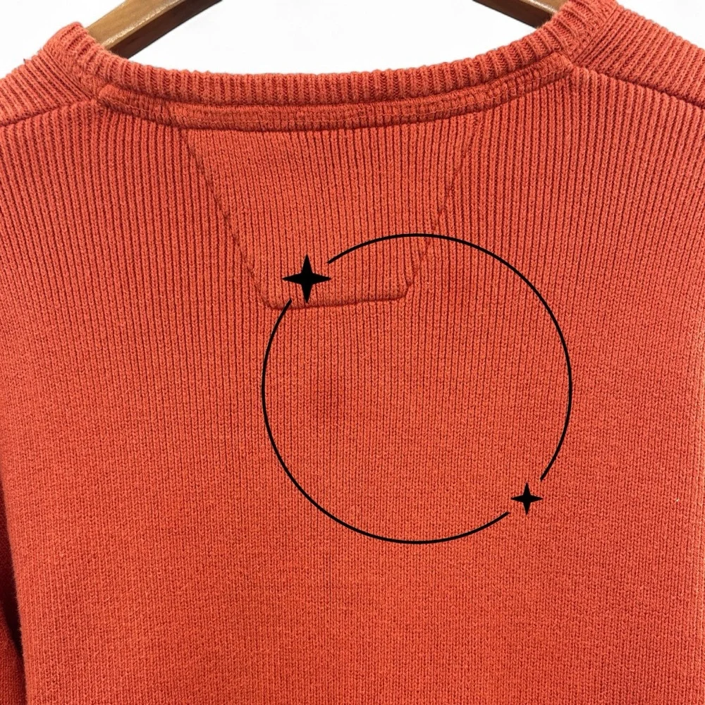 Harley-Davidson Orange Knit Sweater Women’s L Y2K Era Bikercore Grunge
